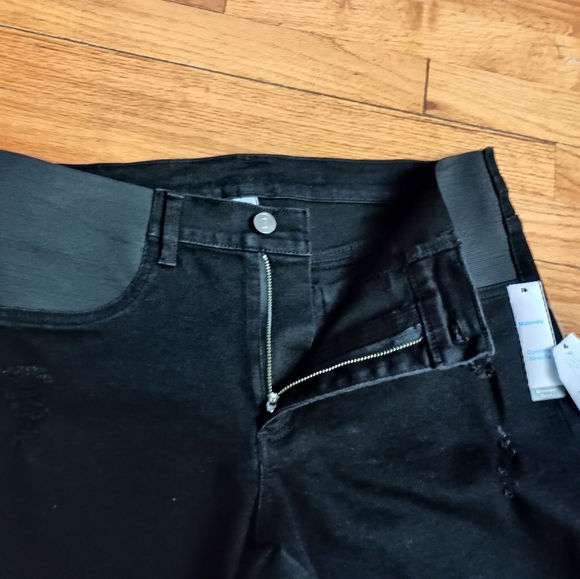 NWT Time and Tru Black Comfort Stretch Maternity Bermuda Shorts Large 12- 14 - Picture 6 of 14